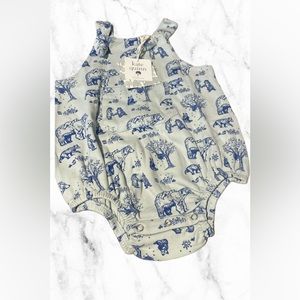 Kate Quinn pocket overall bubble lapis bear family size 2t